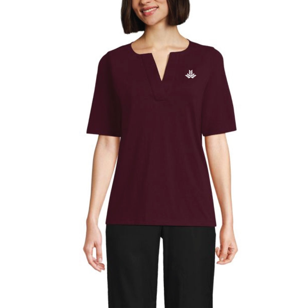 Women's Jersey Half Sleeve Splitneck Shirt